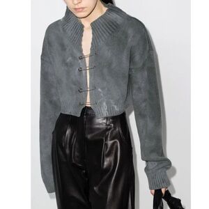 GUIZIO Safety-Pin Tie-Dye Cardigan